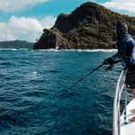 Inshore reef fishing along a Vanuatu island headland